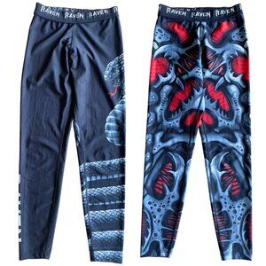 Raven Fightwear Bundle of 2 Women's Spats Leggings, MMA Gym Gear - Size Medium
